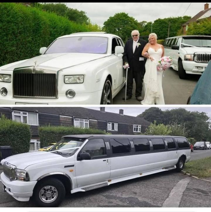 Rolls-Royce Phantom and Excursion limo for a wedding, Sheffield
